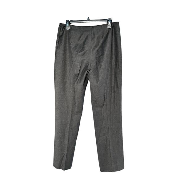 Akris dark grey wool career pants flat front size zip size 10 - Picture 3 of 10